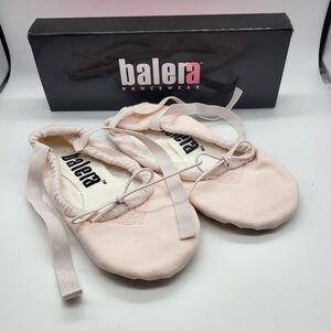 𝅺nib Balera Canvas Split-Sole Leather Ballet Dance Slippers Size 5AM